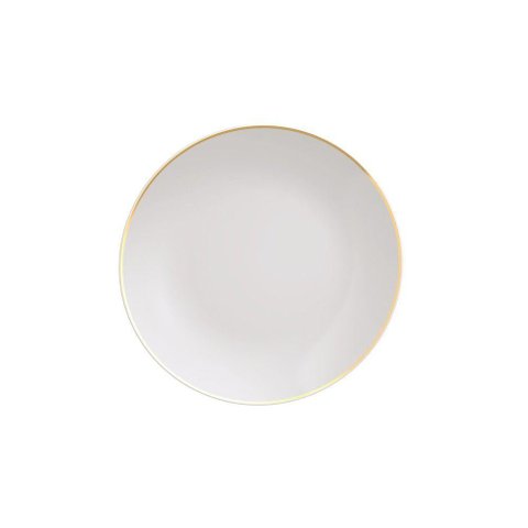 Prato Sobremesa Tramontina Anna em Porcelana Decorada em Acabamento com Fio Dourado 21 Cm Tramontina