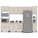 Ver imagem 3 de Armário de Cozinha Modulada Completa 5 Peças 310cm com Tampo 100% Mdf Amara Politorno Móveis