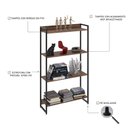 Ver imagem 3 de Estante Livreiro Multiuso Dynamica Industrial 80cm 4 Prateleiras C08 Nogal - Mpozenato