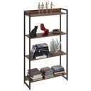Ver imagem 1 de Estante Livreiro Multiuso Dynamica Industrial 80cm 4 Prateleiras C08 Nogal - Mpozenato