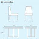 Ver imagem 3 de Conjunto Jantar 4lug Mesa e Cadeiras Lisy Mel/offwhite/cinza