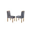 Ver imagem 6 de Conjunto Jantar 4lug Mesa e Cadeiras Lisy Mel/offwhite/cinza