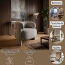 Ver mais imagens de Poltrona Luna Moderna Linho com Courino Espuma D23 Creme Divani