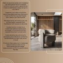 Ver imagem 5 de Poltrona Luna Moderna Linho com Courino Espuma D23 Creme Divani