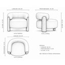 Ver imagem 6 de Poltrona Luna Moderna Linho com Courino Espuma D23 Creme Divani