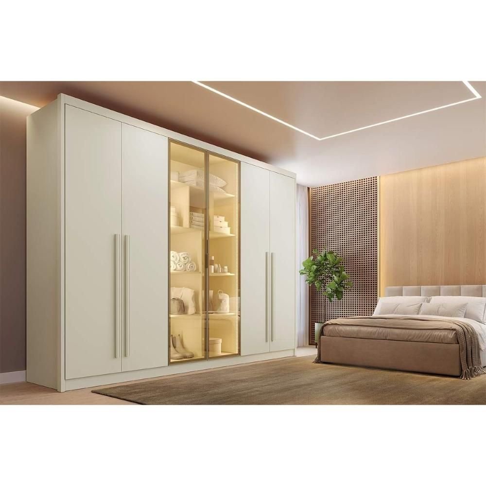 Guarda Roupa Casal 6 Portas 2VID 6GAV Madri Off White Europa ...