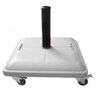 Base 37 Kg para Guarda-sol Quadrada com Rodas - Branco - 1