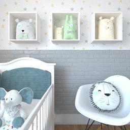 Conjunto 3 Nichos para Quarto Infantil - 7