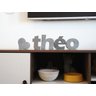 Letra Decorativa Concreto Nome Palavra Theo Coração - 2