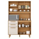 Ver imagem 2 de Armário para Cozinha Kit Prime 120 Cm 6 Portas 2 Gavetas Cinamomo Areia Fosco - Zanzini