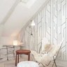 Papel de parede sala quarto linhas preto e branco decoração - 1