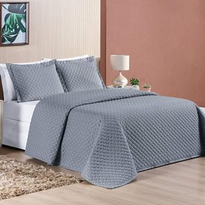Cobre Leito Casal Doroty Micropercal Cinza