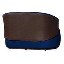 Ver imagem 4 de Kit 1 Poltrona 1 Namoradeira e 1 Puff Grande Design Orgânico Beatriz Veludo Composê Corino Marrom - 