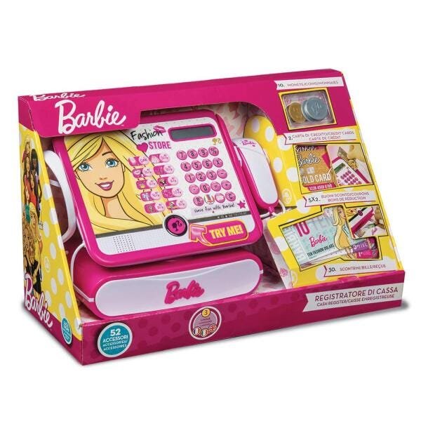 Brinquedo Caixa Registradora Luxo Barbie com Sons Fun 72749 - 1
