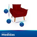 Ver imagem 5 de Poltrona Opala para Sala Confortável e Reforçada Suede