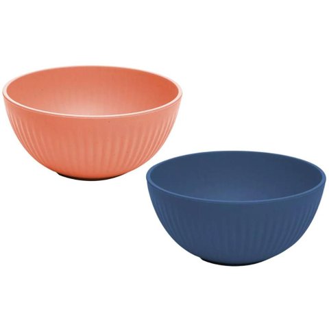 Kit 2 Saladeiras 21cm Bambu Plástico Stripes Lyor Sortido Gr