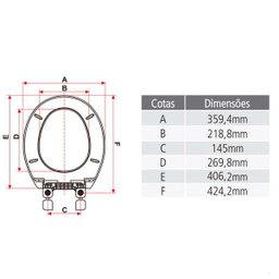 Assento Sanitário Smart Soft Close Tigre Amortecimento Universal - 5