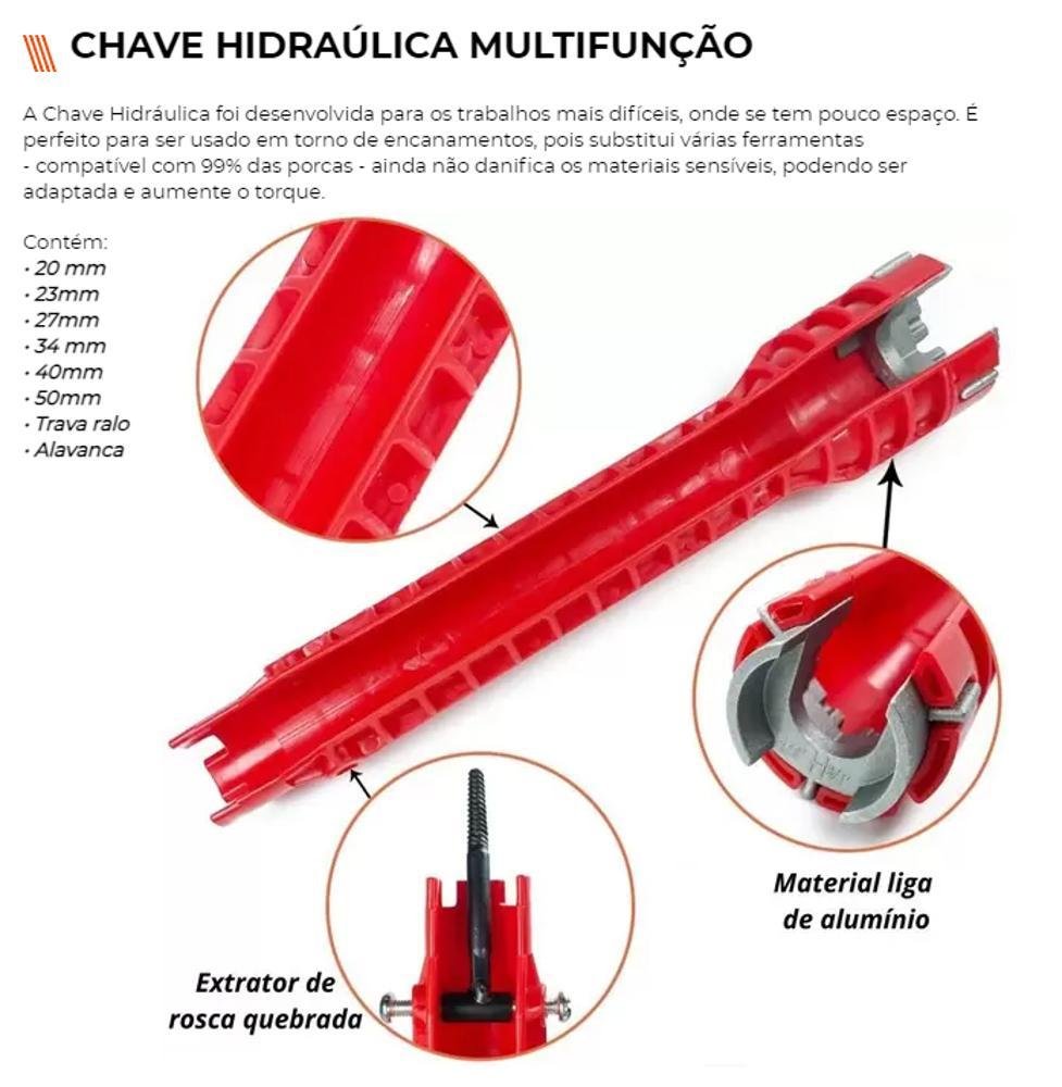 Chave Hidraulica Multifuncional Versátil 8 em 1 Stamaco - 5