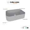Cuba de Apoio para Banheiro em Mármore Sintético Luna Cinza - Cozimax - 3