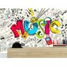 Adesivo Decoração Musica Musical Papel Parede Music Mod125 - 1