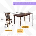 Ver imagem 3 de Conjunto Mesa de Jantar 160cm com 6 Cadeiras Multimóveis CR50085