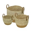 Ver imagem 1 de Kit 3 Cesto Goa em Fibra Natural - NATURAL