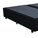 Ver imagem 3 de Base Box Queen Bipartido Suede Preta 38x158x198