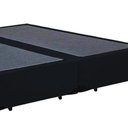 Ver imagem 2 de Base Box Queen Bipartido Suede Preta 38x158x198