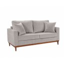 Ver imagem 4 de Sofa 2 Lugares Living 1,88 m Base de Madeira México:Veludo Prata