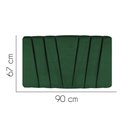 Ver imagem 2 de Painel Estofada Bélgica 90cm Solteiro para Cama Box Quarto Suede Verde - Gat Magazine