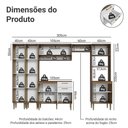 Ver imagem 7 de Cozinha Compacta Lille 9 Portas 2 Gavetas MDP 305cm Rustic e Branco