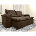 Ver imagem 1 de Sofá Retrátil Reclinável 2,30 M Marrom 200 Athenas