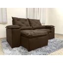 Ver imagem 3 de Sofá Retrátil Reclinável 2,30 M Marrom 200 Athenas