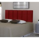 Ver imagem 2 de Cabeceira de Cama Casal Dubai 140cm - Vermelho