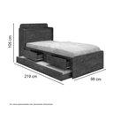 Ver imagem 2 de Bibox Tamires C/ Capitonê 0,9 Castanho Wood - Cambel
