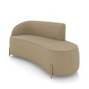 Ver imagem 1 de Sofá 3 Lugares Orgânico 180cm Pé Dourado Morgan Suede Marrom R D03 - D’Rossi