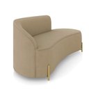 Ver imagem 6 de Sofá 3 Lugares Orgânico 180cm Pé Dourado Morgan Suede Marrom R D03 - D’Rossi