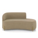 Ver imagem 5 de Sofá 3 Lugares Orgânico 180cm Pé Dourado Morgan Suede Marrom R D03 - D’Rossi