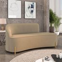 Ver imagem 2 de Sofá 3 Lugares Orgânico 180cm Pé Dourado Morgan Suede Marrom R D03 - D’Rossi