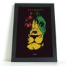 QUADRO DECORATIVO LEÃO DE JUDÁ DO REGGAE COM VIDRO - 20x30 - 1
