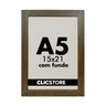 Kit 05 Moldura A5 15x21cm com Fundo para Quadros Diplomas Certificados Fotos Cor:tabaco - 1