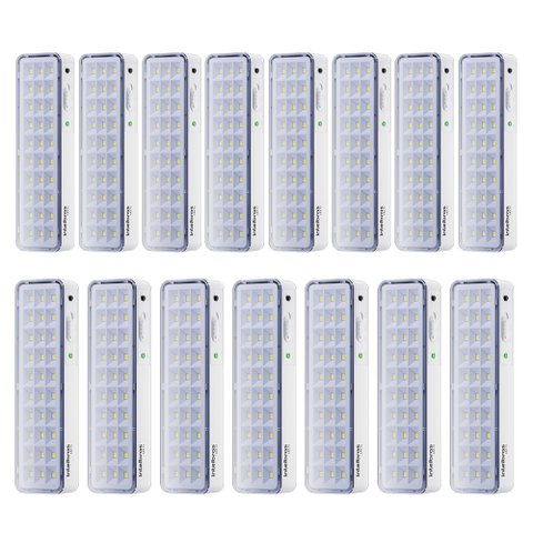 Kit 15 Luminárias de Emergência Led Intelbrás Autônoma Lea 31 com 30 Leds Branco Bivolt