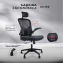 Ver imagem 7 de Cadeira Presidente Escritório Ergonômica Gogo Chair Giratória Premium Branca