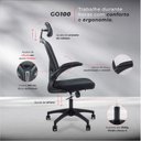 Ver mais imagens de Cadeira Presidente Escritório Ergonômica Gogo Chair Giratória Premium Branca