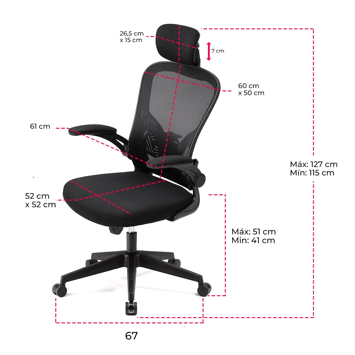 Cadeira Presidente Escritório Ergonômica Gogo Chair Giratória Premium Branca - 9