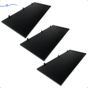 Ver imagem 2 de Kit 3 Prateleira Preta 70X30 + Suporte Flutuante Mdf Organizadora Decoração Cozinha Banheiro Sala
