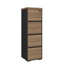 Ver imagem 1 de Arquivo Artany 4 Gavetas - Y37 Nogal/preto 6291
