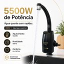 Ver imagem 4 de Torneira Luna 4 Temperatura 5500W 220V Black Cx.Pr