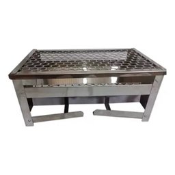 Churrasqueira a Carvão 40x23 Pescador Portatil em Aço Inox - 4