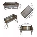 Ver imagem 2 de Churrasqueira a Carvão 40x23 Pescador Portatil em Aço Inox